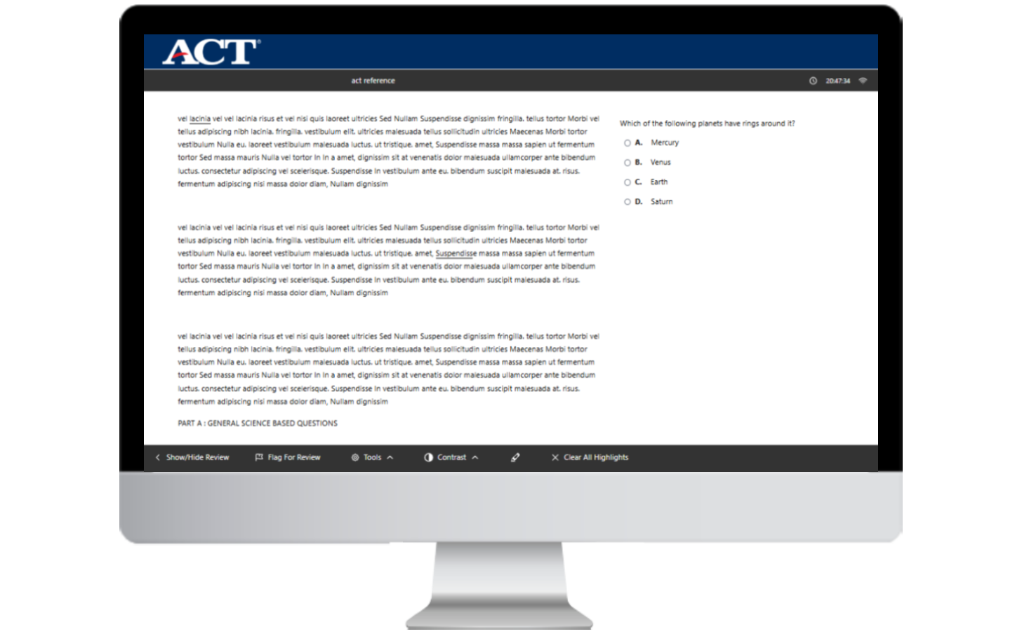 Aact Software Program Sample ACT Test Software for Test Prep Providers